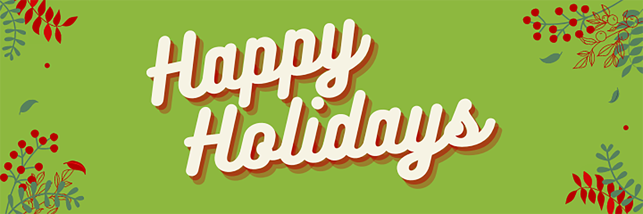 Happy Holidays Banner - PNG larger